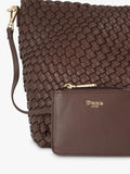 Dune London woven slouch bag chocolate, imported from the UK