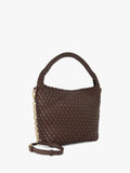 Dune London woven slouch bag chocolate, imported from the UK