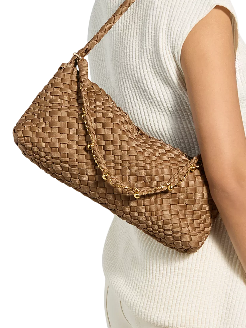 Dune London Woven Shoulder Bag Bronze, UK version