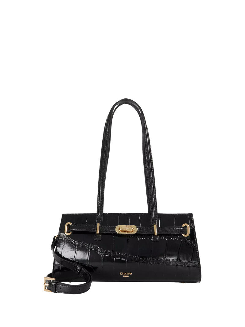 Dune London Depend tote handbag black, UK version