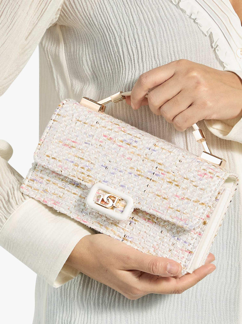 Dune London Skilled fabric grab bag blush, imported from the UK