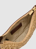 Reiss Harriet raffia half-moon shoulder bag natural (British brand)