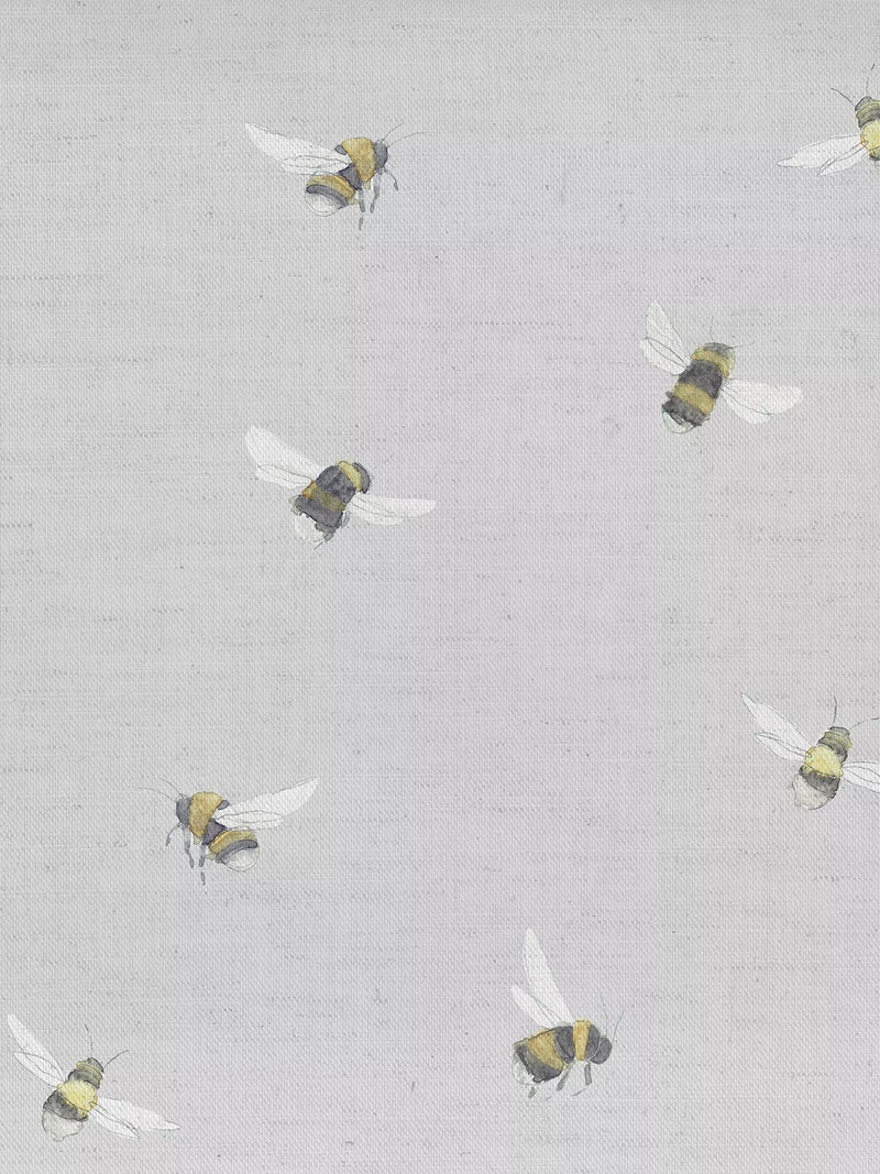 Voyage Busy Bees cream furnishing fabric with bumblebee pattern (British brand)