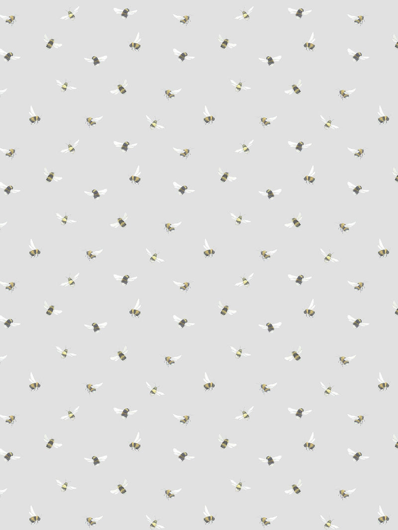 Voyage Busy Bees cream furnishing fabric with bumblebee pattern (British brand)