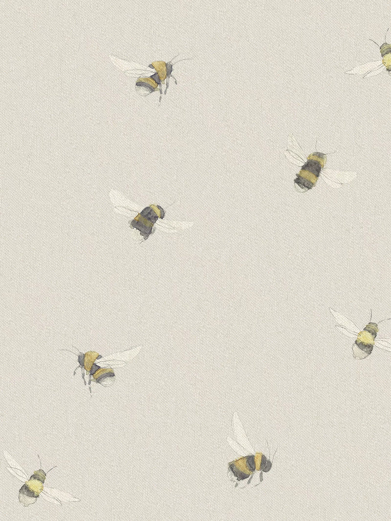 Voyage Busy Bees Cream Furnishing Fabric 140cm Wide