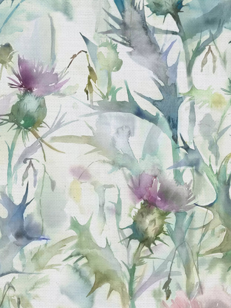 Voyage Cirsiun furnishing fabric with thistle pattern (British brand)
