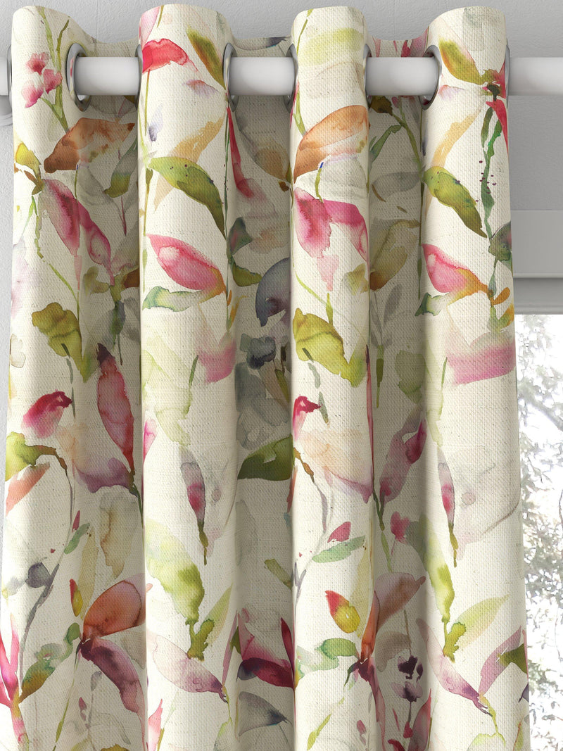 Voyage Naura Poppy Natural curtains made to measure - British product