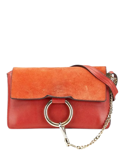 John Lewis Chloé Faye Gold Hardware Shoulder Bag, Red- Buy online at McGrocer