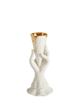 John Lewis Jonathan Adler I-Scream Porcelain Vase White/Gold 18cm- Buy online at McGrocer