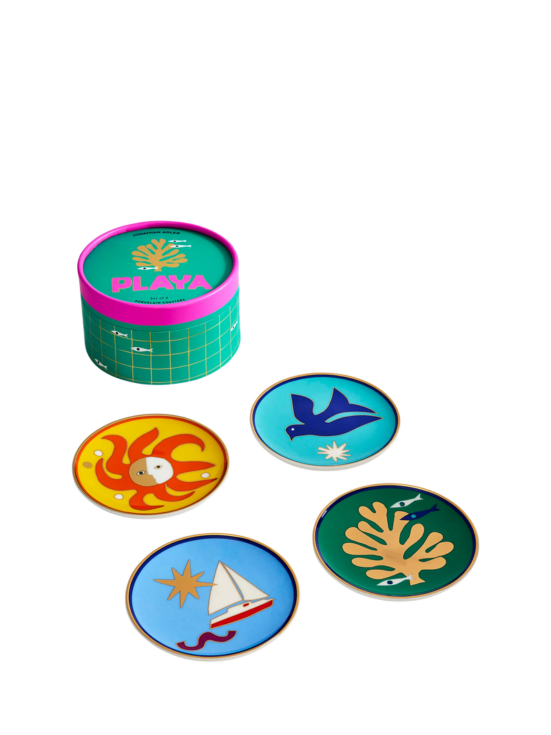 Jonathan Adler Playa coasters set of 4, UK version