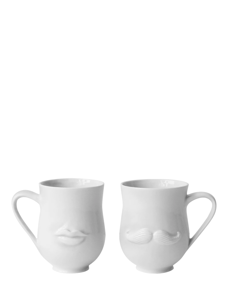 Jonathan Adler mug Mr & Mrs reversible porcelain 473ml (British brand)