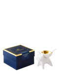 Jonathan Adler French Bulldog salt cellar gold white porcelain - UK version