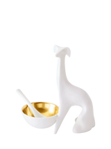 John Lewis Jonathan Adler Greyhound Porcelain Salt & Pepper Cellar, Gold/White- Buy online at McGrocer