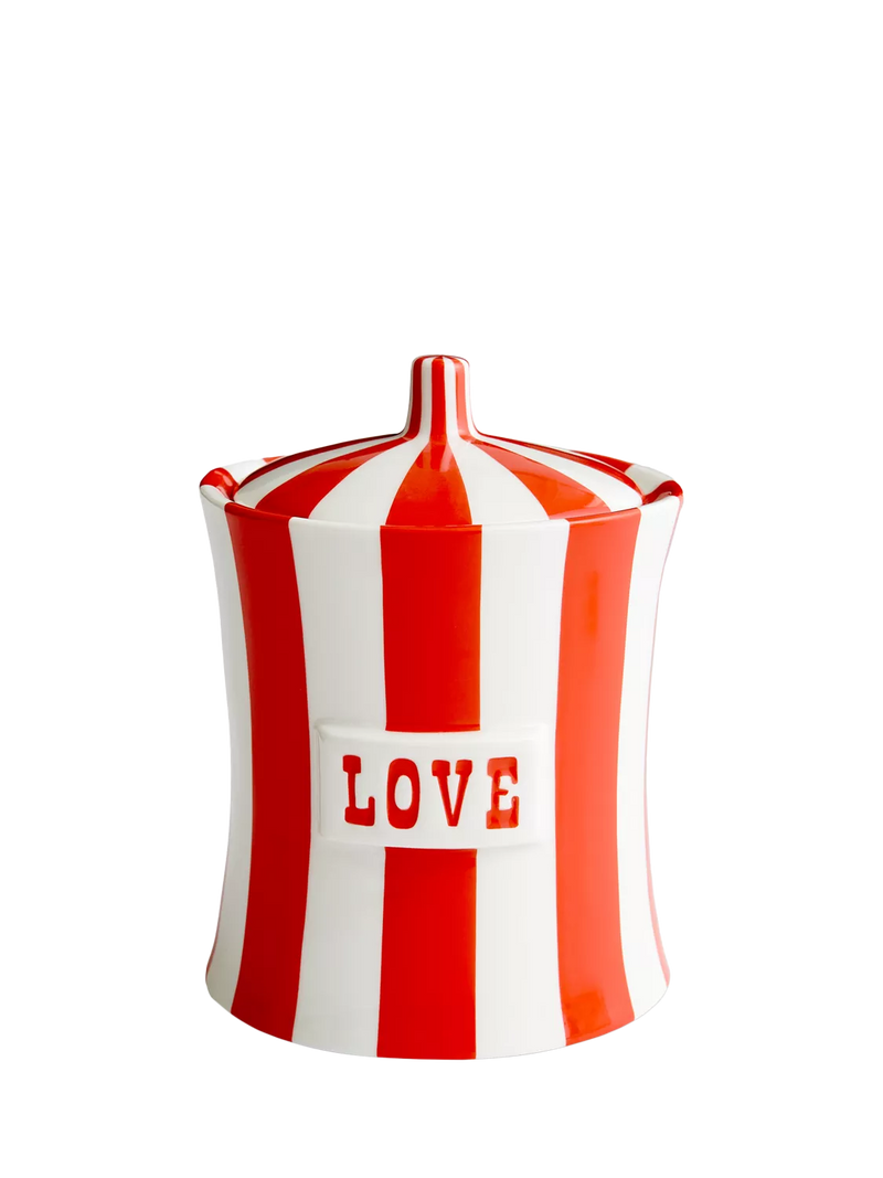 Jonathan Adler Vice Peace porcelain canister red, UK version