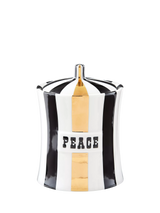 John Lewis Jonathan Adler Vice Peace Porcelain Canister Black/Gold- Buy online at McGrocer