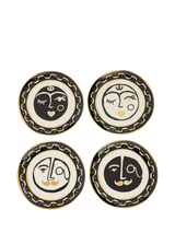 John Lewis Jonathan Adler Marseilles Porcelain Plates Set of 4 16cm Black/Gold- Buy online at McGrocer