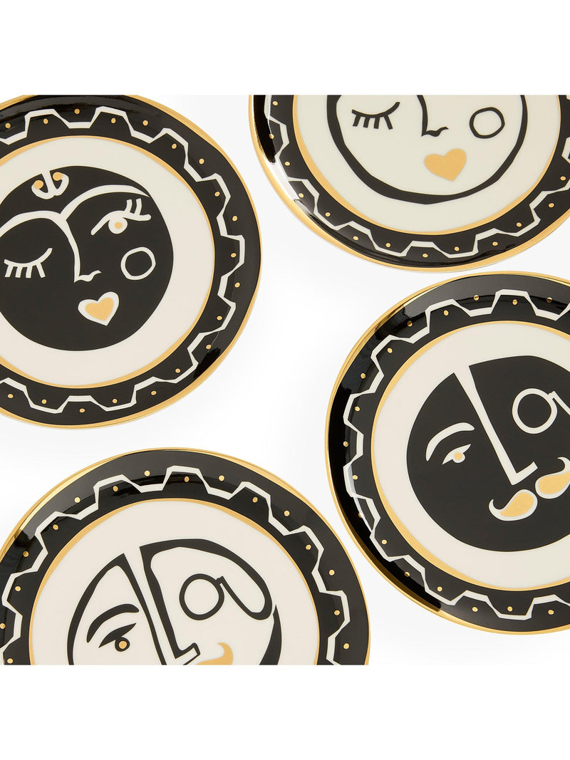 Jonathan Adler Marseilles porcelain plates set of 4 16cm, imported from the UK
