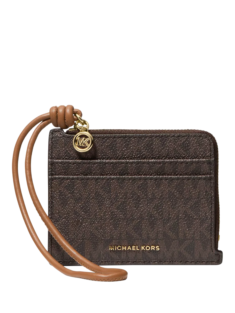 Michael Kors jet set wristlet card holder acorn (British brand)