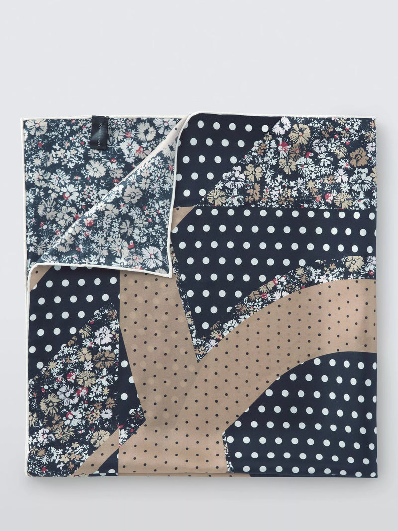 John Lewis Daisy Heritage pure silk scarf floral pattern (British brand)