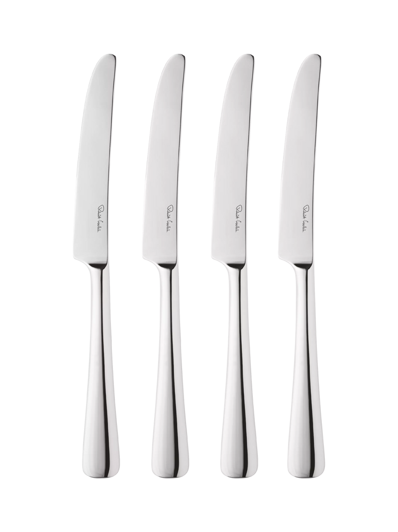 Robert Welch Malvern Bright stainless steel table knives set of 4 - British product