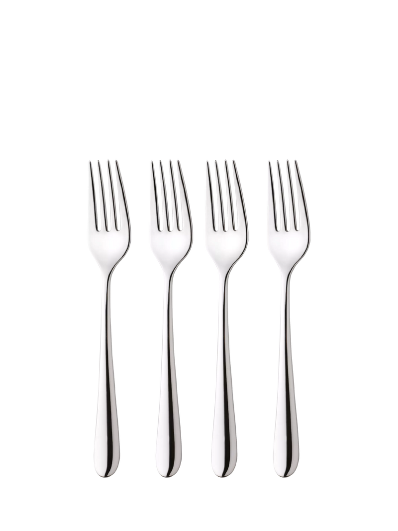 Robert Welch Kingham Bright stainless steel table forks set of 4, UK version