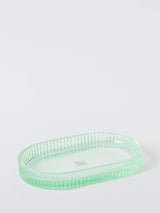 John Lewis John Lewis Fluted Glass Bathroom Tray, Willow- Buy online at McGrocer