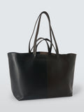 John Lewis leather tote bag chocolate black - British product