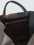 John Lewis leather tote bag chocolate black - British product