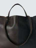 John Lewis leather tote bag chocolate black - British product
