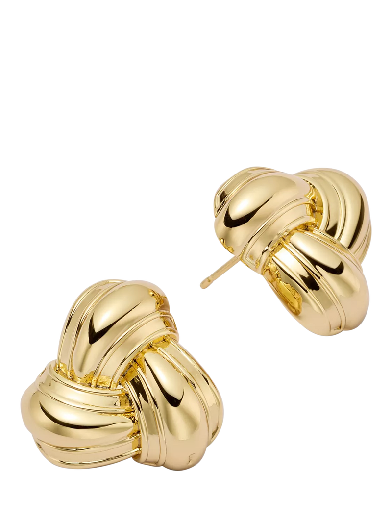 Daisy London knot stud earrings gold (British brand)
