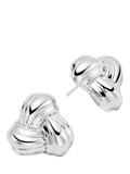 Daisy London mini knot stud earrings in silver (British brand)
