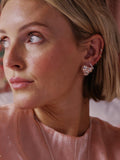 Daisy London mini knot stud earrings in silver (British brand)