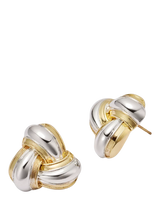 John Lewis Daisy London X Polly Newman Mini Knot Stud Earrings, Mixed Metal- Buy online at McGrocer