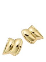 John Lewis Daisy London Daisy x Polly Newman Large Cuff Stud Earrings, Gold- Buy online at McGrocer
