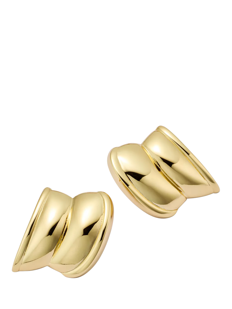 Daisy London large cuff stud earrings gold, imported from the UK
