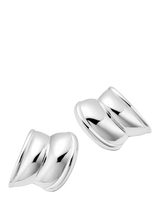 John Lewis Daisy London Daisy x Polly Newman Large Cuff Stud Earrings, Silver- Buy online at McGrocer