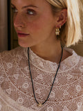 Daisy London triple ridge crystal hoop earrings in gold plating - British product