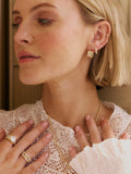 Daisy London mini hoop earrings gold with crystal accents, UK version