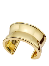 John Lewis Daisy London Daisy x Polly Newman Large Cuff Bangle, Gold- Buy online at McGrocer