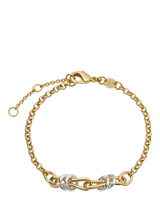 John Lewis Daisy London Polly x Daisy Knot Mixed Metal Bracelet Gold 170-190mm- Buy online at McGrocer