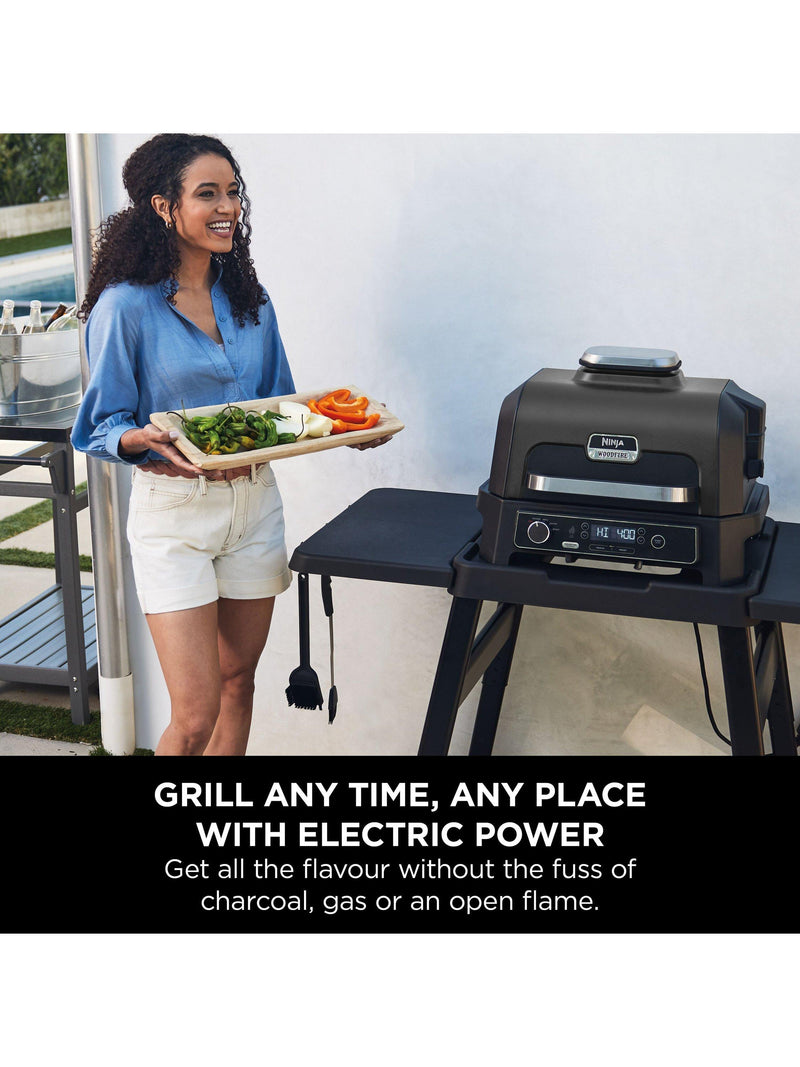 Ninja Woodfire Pro XL electric BBQ grill and smoker, imported from the UK
