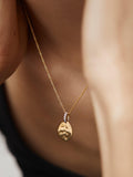 Monica Vinader lab-grown diamond coin pendant in gold, imported from the UK