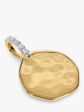 Monica Vinader lab-grown diamond coin pendant in gold, imported from the UK