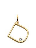 Monica Vinader Solitaire Lab Grown Diamond Initial Pendant