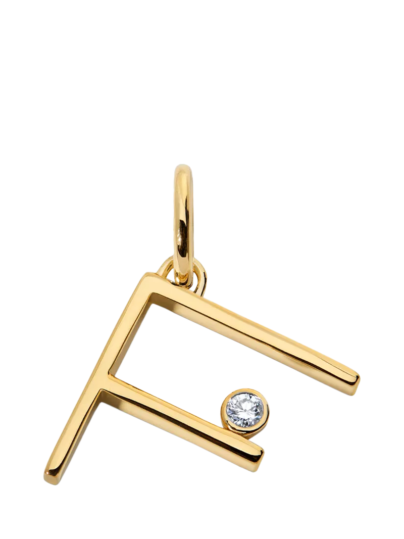 Monica Vinader Solitaire Lab Grown Diamond Initial Pendant