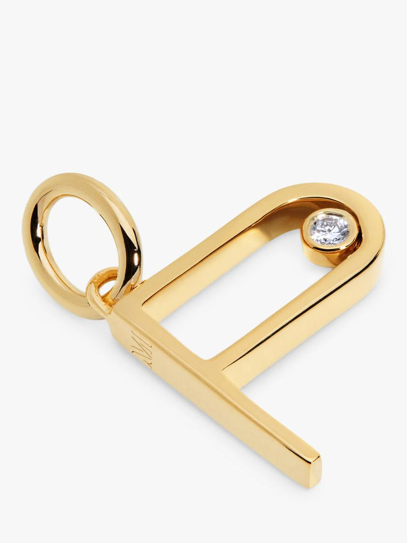 Monica Vinader initial pendant with lab grown diamond, UK version