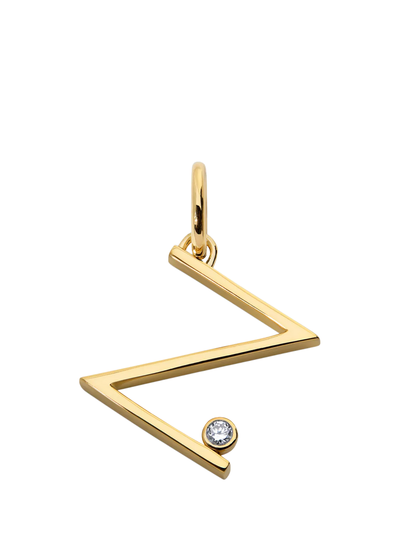 Monica Vinader Solitaire Lab Grown Diamond Initial Pendant