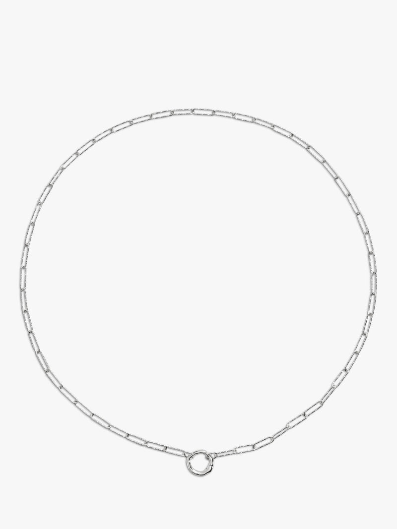Monica Vinader Capture Alta textured chain necklace 48cm, imported from the UK