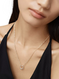 Monica Vinader silver chain necklace with charm clasp (British brand)