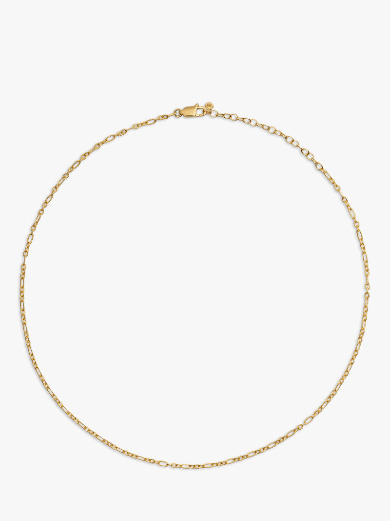 Monica Vinader textured link chain gold necklace 16 inch - British product